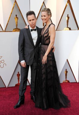 Leslie Bibb ve Sam Rockwell 90 yıllık Akademi Ödülleri'nde Hollywood, ABD Dolby tiyatroda 4 Mart 2018 düzenlenen.