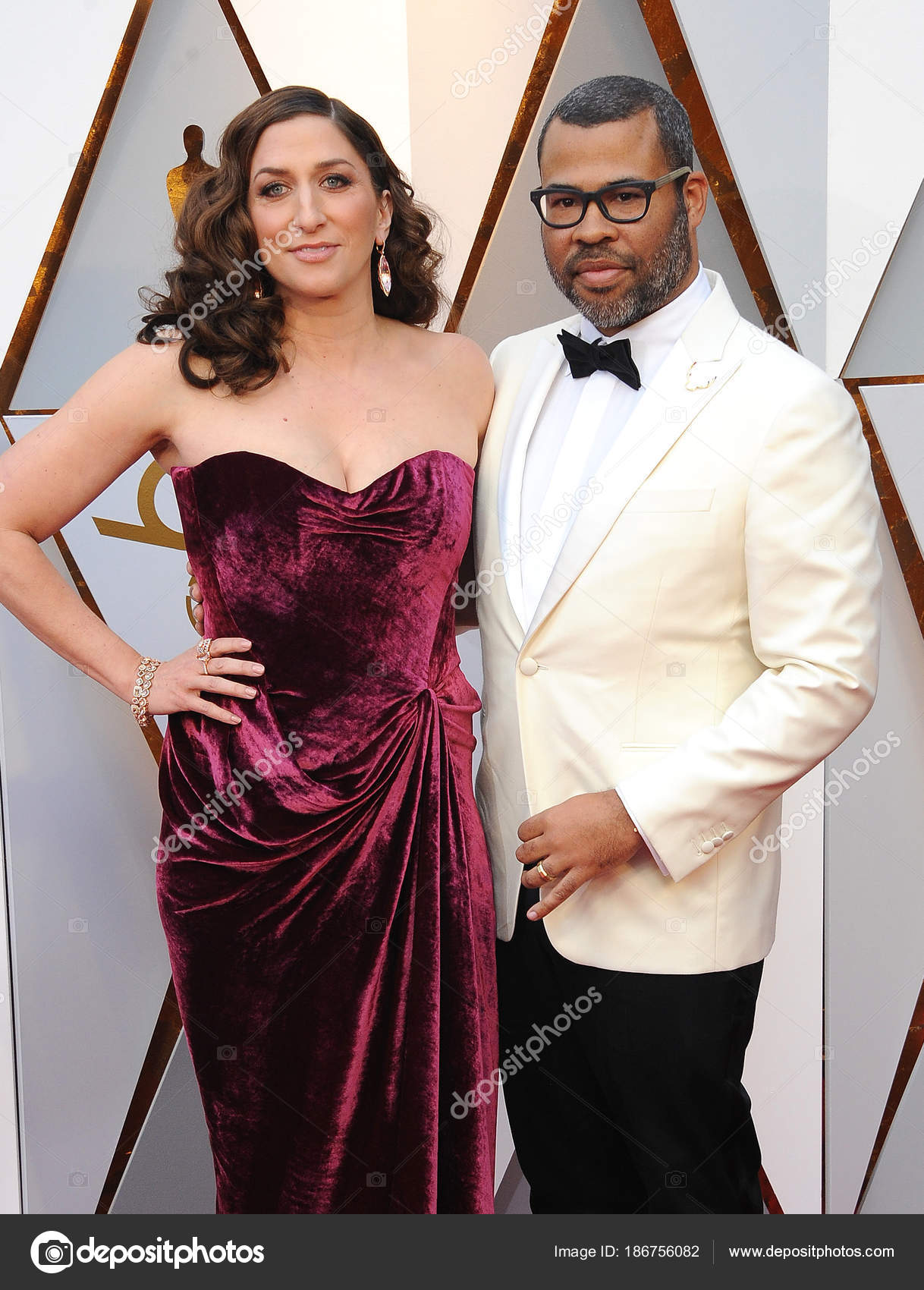 Jordan Peele And Chelsea Peretti Stock Editorial Photo C Popularimages