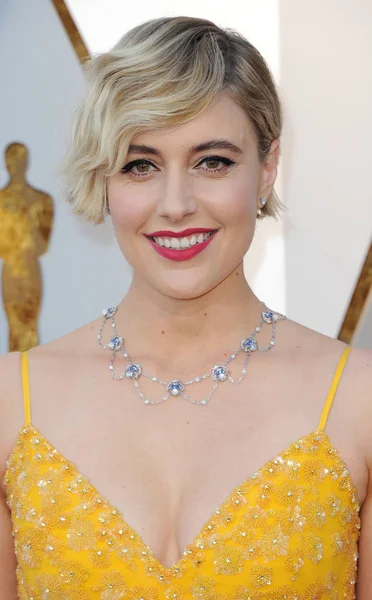 Aktorka Greta Gerwig Gali Academy Awards Która Odbyła Się Dolby — Zdjęcie stockowe