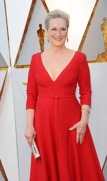 Actrice Meryl Streep 90E Annual Academy Awards Gehouden Maart 2018 — Stockfoto