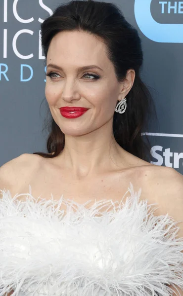 Színésznő Angelina Jolie Éves Critics Choice Awards Tartott Barker Hangár — Stock Fotó