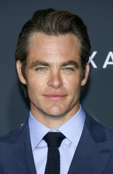 Actor Chris Pine Los Angeles Premiere Wrinkle Time Held Capitan — Stock Photo, Image