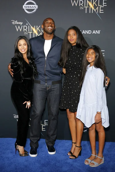 Kobe Bryant Vanessa Bryant Gianna Maria Onore Bryant Natalia Diamante — Stock fotografie