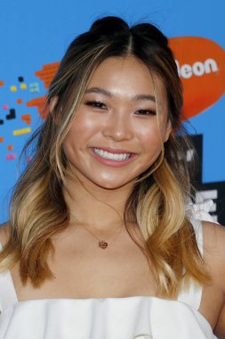 atlet Chloe Kim Nickelodeon'ın 2018 Kids'Choice Awards Forum Inglewood, ABD'de 24 Mart 2018 düzenlenen.