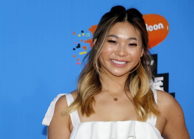snowboard Chloe Kim Nickelodeon'ın 2018 Kids'Choice Awards Forum Inglewood, ABD'de 24 Mart 2018 düzenlenen.