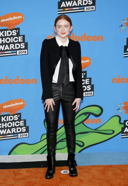 Aktorka Sadie Obiekt Sink Nickelodeon 2018 Kids Choice Awards Która — Zdjęcie stockowe