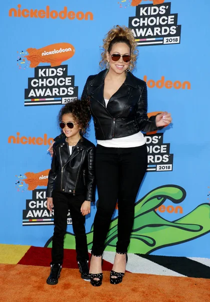 Mariah Carey Monroe Cannon Nickelodeon 2018 Kids Choice Awards Celebrado — Foto de Stock