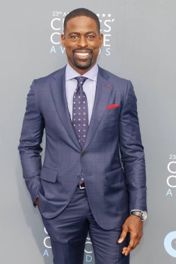 aktör Sterling K. Brown, 23 yıllık Critics'Choice Awards Santa Monica, ABD Barker hangarda 11 Ocak 2018 düzenlenen.