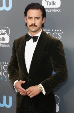 aktör Milo Ventimiglia, 23 yıllık Critics'Choice Awards Santa Monica, ABD Barker hangarda 11 Ocak 2018 düzenlenen.