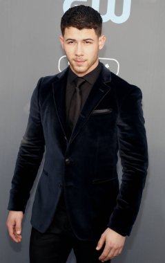 şarkıcı Nick Jonas, 23 yıllık Critics'Choice Awards Santa Monica, ABD Barker hangarda 11 Ocak 2018 düzenlenen.