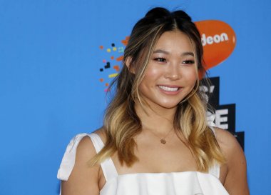 snowboard Chloe Kim Nickelodeon'ın 2018 Kids'Choice Awards Forum Inglewood, ABD'de 24 Mart 2018 düzenlenen.