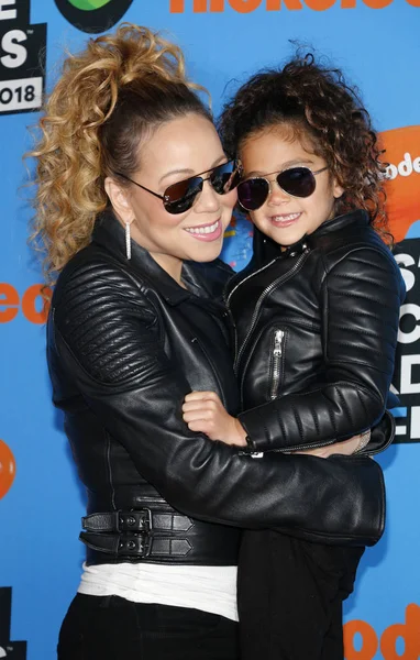 Mariah Carey Monroe Cannon Nickelodeon 2018 Kids Choice Awards Celebrado — Foto de Stock