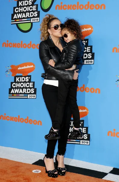 Mariah Carey Monroe Cannon Nickelodeon 2018 Kids Choice Awards Celebrado — Foto de Stock