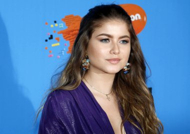 şarkıcı Sofia Reyes, Nickelodeon'ın 2018 Kids'Choice Awards Forum Inglewood, ABD'de 24 Mart 2018 düzenlenen.