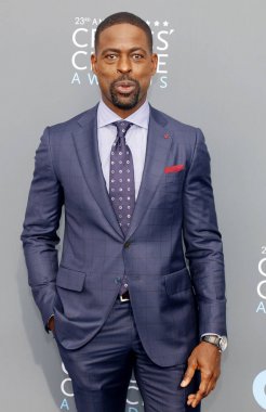aktör Sterling K. Brown, 23 yıllık Critics'Choice Awards Santa Monica, ABD Barker hangarda 11 Ocak 2018 düzenlenen.