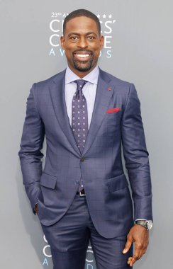 aktör Sterling K. Brown, 23 yıllık Critics'Choice Awards Santa Monica, ABD Barker hangarda 11 Ocak 2018 düzenlenen.