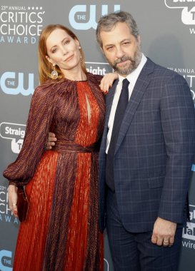 Leslie Mann ve Judd Apatow, 23 yıllık Critics'Choice Awards Santa Monica, ABD Barker hangarda 11 Ocak 2018 düzenlenen.