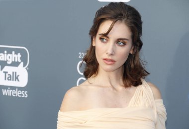 aktris Alison Brie, 23 yıllık Critics'Choice Awards Santa Monica, ABD Barker hangarda 11 Ocak 2018 düzenlenen.