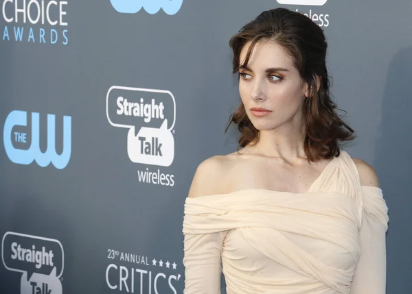 Actress Alison Brie 23Rd Annual Critics Choice Awards Held Barker — Stock Photo, Image