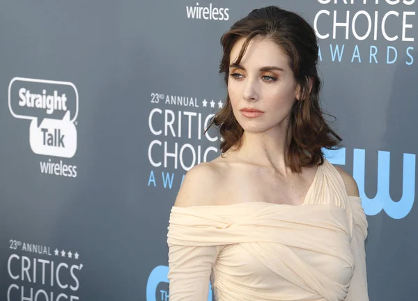 Actriz Alison Brie Los 23Rd Annual Critics Choice Awards Celebrados — Foto de Stock