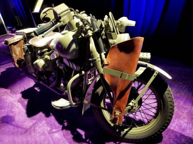 Kaptan Amerika'nın İkinci Dünya Savaşı motosiklet Kaptan Amerika'dan: ilk Avenger. Disney ve Marvel'ın galasında kostüm Sergisi ' Avengers: sonsuz savaş ' Hollywood, ABD El Capitan Tiyatrosunda düzenlenen 23 Nisan 2018.