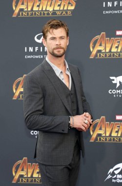 aktör Chris Hemsworth Disney ve Marvel'ın galasında ' Avengers: sonsuz savaş ' Hollywood, ABD El Capitan Tiyatrosunda düzenlenen 23 Nisan 2018.