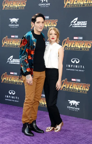 David Dastmalchian Evelyn Leigh Premiéře Filmu Disney Marvel Avengers Infinity — Stock fotografie