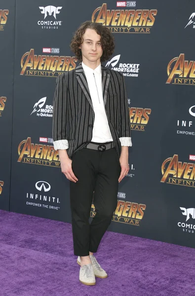 Herec Wyatt Oleff Premiéře Filmu Disney Marvel Avengers Infinity War — Stock fotografie