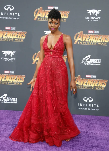 Actriz Danai Gurira Estreno Disney Marvel Avengers Infinity War Celebrado — Foto de Stock