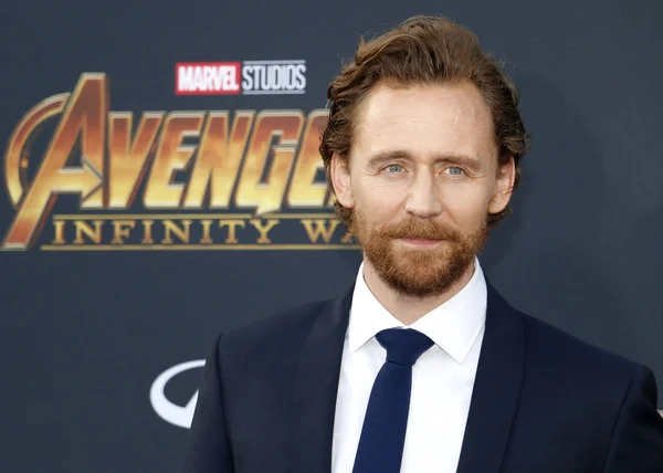 Acteur Tom Hiddleston Première Van Disney Marvel Avengers Infinity War — Stockfoto