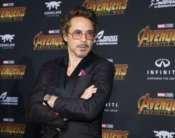 Attore Robert Downey Alla Prima Avengers Infinity War Disney Marvel — Foto Stock