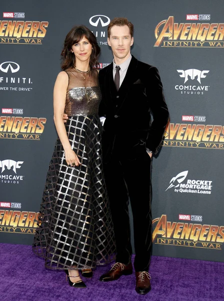 Sophie Hunter Benedict Cumberbatch Premiéře Filmu Disney Marvel Avengers Infinity — Stock fotografie