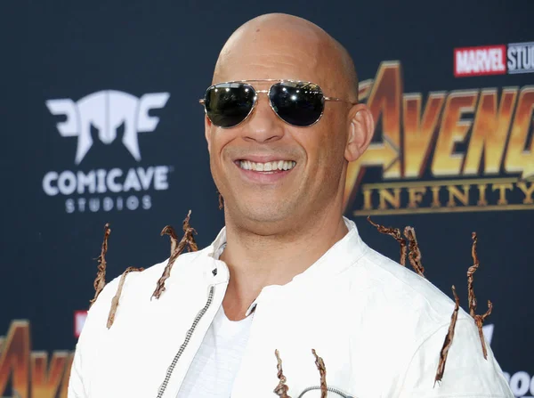 Attore Vin Diesel Alla Prima Avengers Infinity War Disney Marvel — Foto Stock