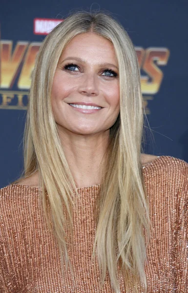 Attrice Gwyneth Paltrow Alla Prima Avengers Infinity War Disney Marvel — Foto Stock