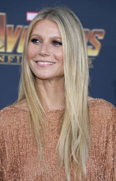 Atriz Gwyneth Paltrow Estreia Avengers Infinity War Disney Marvel Realizada — Fotografia de Stock