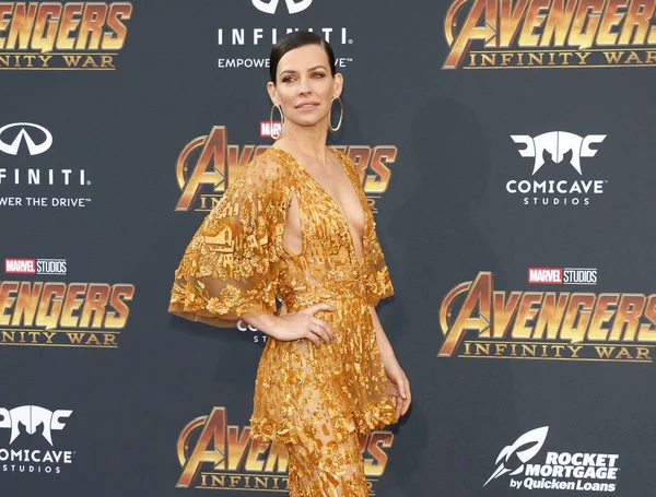 Actriz Evangeline Lilly Estreno Disney Marvel Avengers Infinity War Celebrado — Foto de Stock