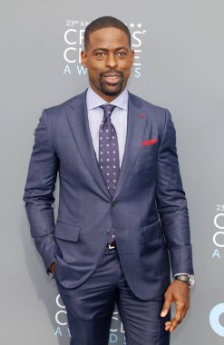 aktör Sterling K. Brown, 23 yıllık Critics'Choice Awards Santa Monica, ABD Barker hangarda 11 Ocak 2018 düzenlenen.