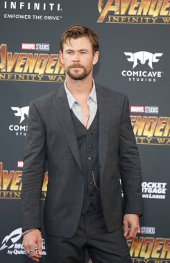 aktör Chris Hemsworth Disney ve Marvel'ın galasında ' Avengers: sonsuz savaş ' Hollywood, ABD El Capitan Tiyatrosunda düzenlenen 23 Nisan 2018.