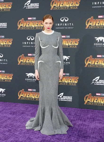 Actrice Karen Gillan Première Van Disney Marvel Avengers Infinity War — Stockfoto