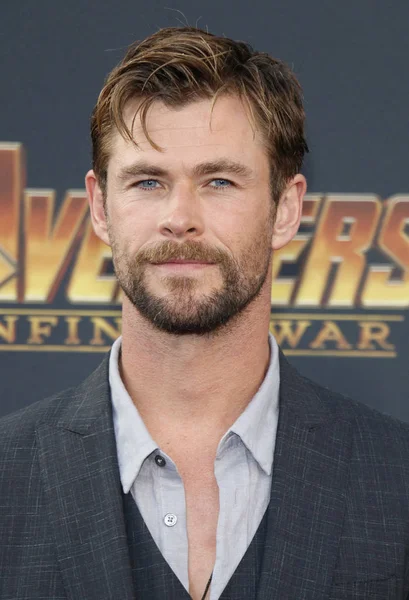 Actor Chris Hemsworth Estreno Disney Marvel Avengers Infinity War Celebrado —  Fotos de Stock