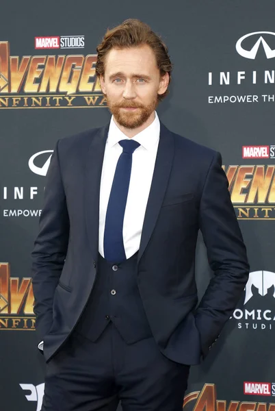 Herec Tom Hiddleston Premiéře Filmu Disney Marvel Avengers Infinity War — Stock fotografie