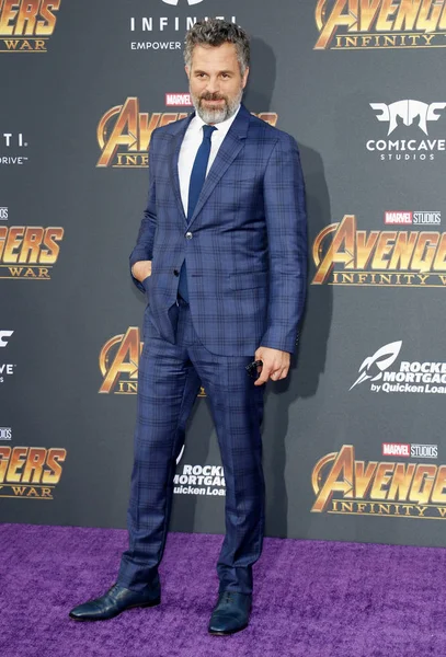 Actor Mark Ruffalo Estreno Disney Marvel Avengers Infinity War Celebrado — Foto de Stock