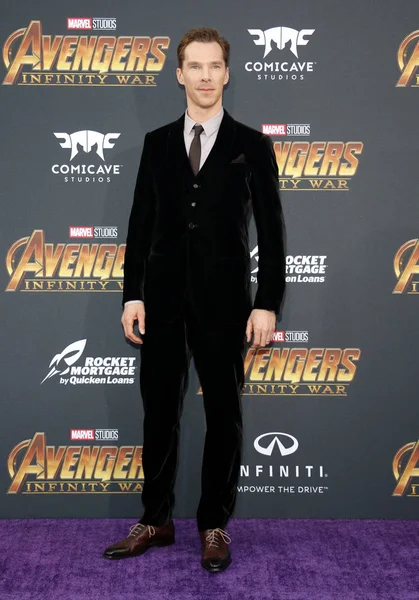 Attore Benedict Cumberbatch Alla Prima Avengers Infinity War Disney Marvel — Foto Stock