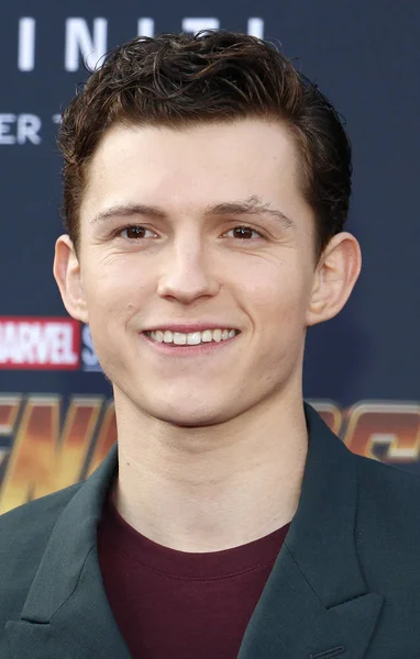 Herec Tom Holland Premiéře Filmu Disney Marvel Avengers Infinity War — Stock fotografie