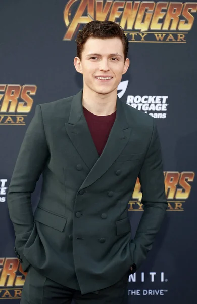 Aktor Tom Holland Pemutaran Perdana Disney Dan Marvel Avengers Infinity — Stok Foto