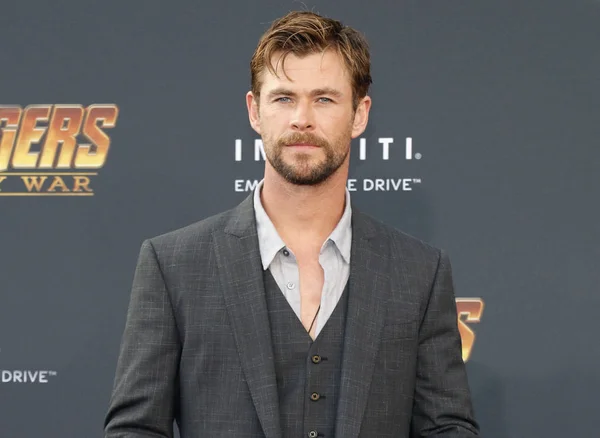 Actor Chris Hemsworth Estreno Disney Marvel Avengers Infinity War Celebrado — Foto de Stock