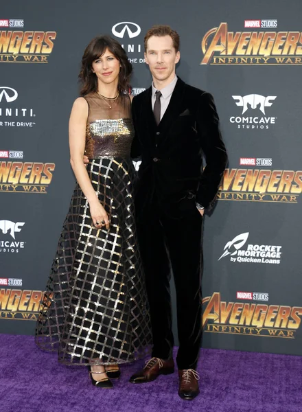 Herci Benedict Cumberbatch Sophie Hunter Premiéře Filmu Disney Marvel Avengers — Stock fotografie