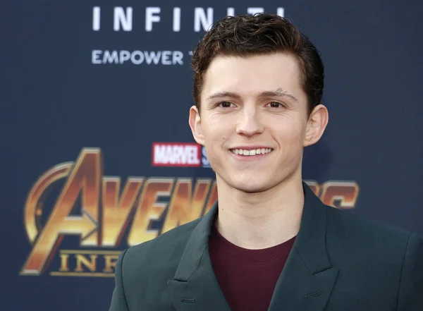 Acteur Tom Holland Première Van Disney Marvel Avengers Infinity War — Stockfoto