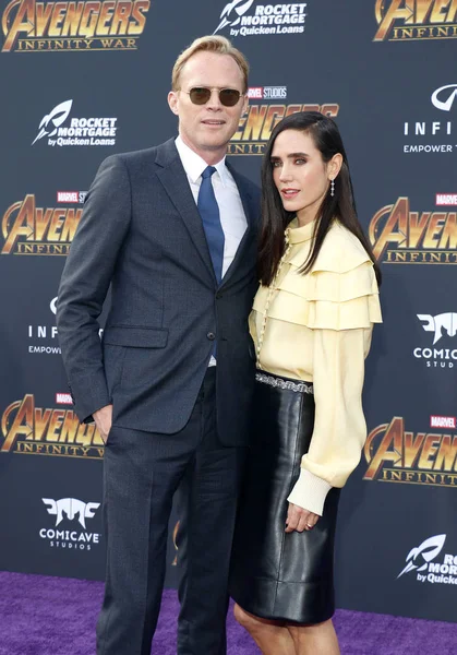 Paul Bettany Jennifer Connelly Estreia Avengers Infinity War Disney Marvel — Fotografia de Stock