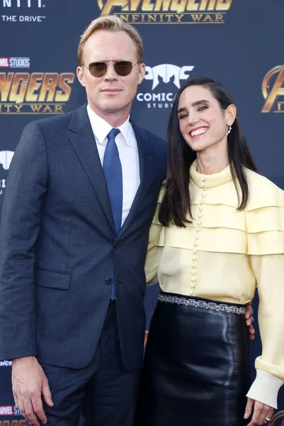 Paul Bettany Jennifer Connelly Premiera Filmului Avengers Infinity War Disney — Fotografie, imagine de stoc